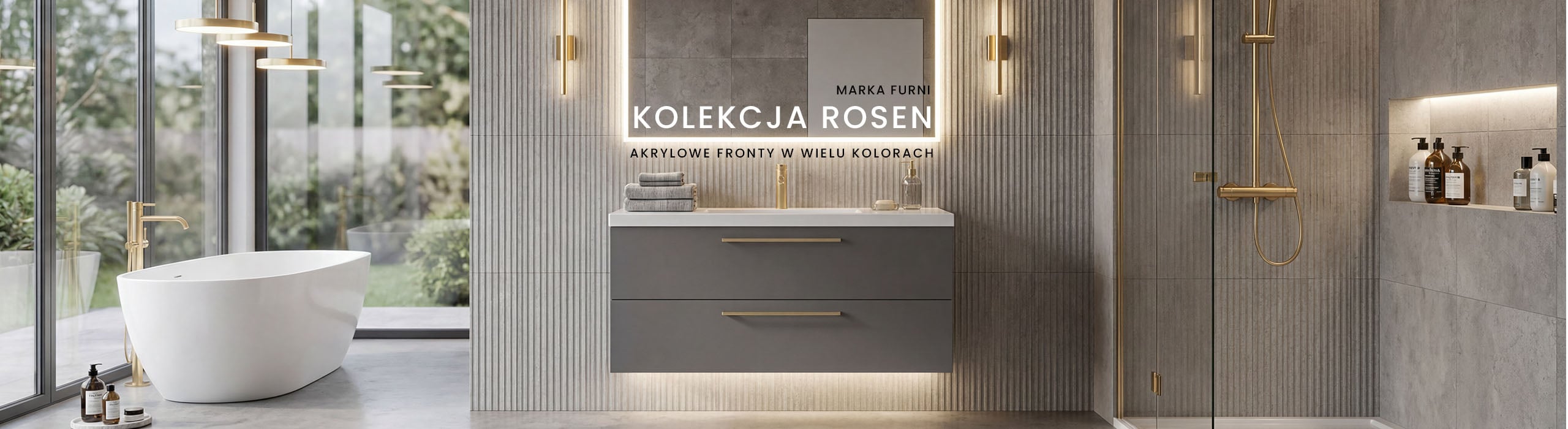 Meble łazienkowe rosen-szary