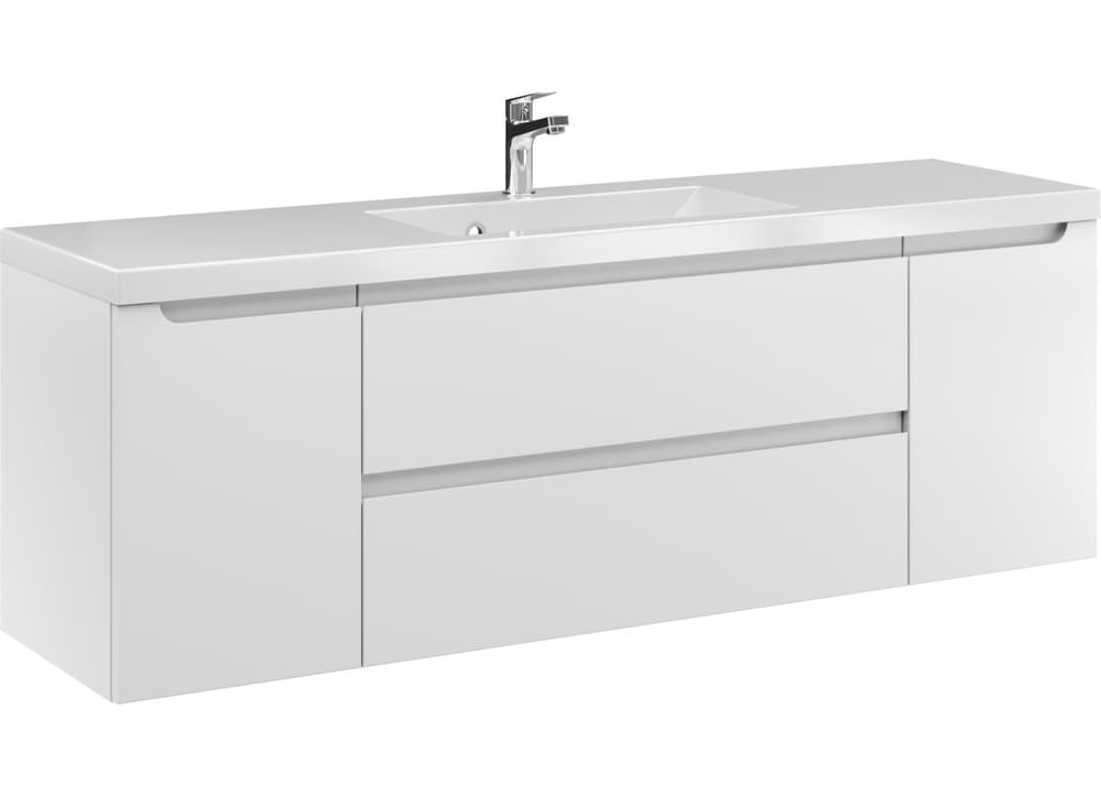 Szafka Wisząca Z Umywalką ETH 140 cm D - Biały Mat