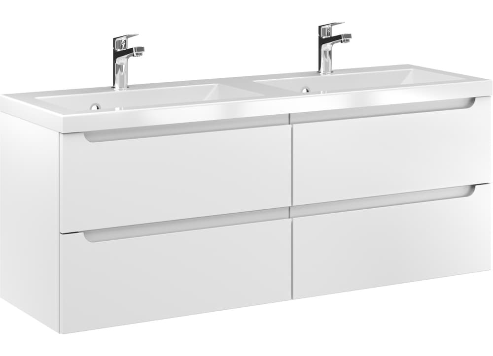 Szafka Wisząca Z Umywalką ETH 120 cm DUO - Biały Mat