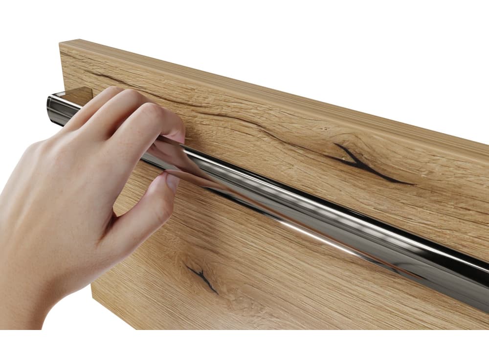 Słupek Łazienkowy ATHD 35 cm 2D Lewy - Dąb Evoke Coast Mat - Uchwyty Chromowane
