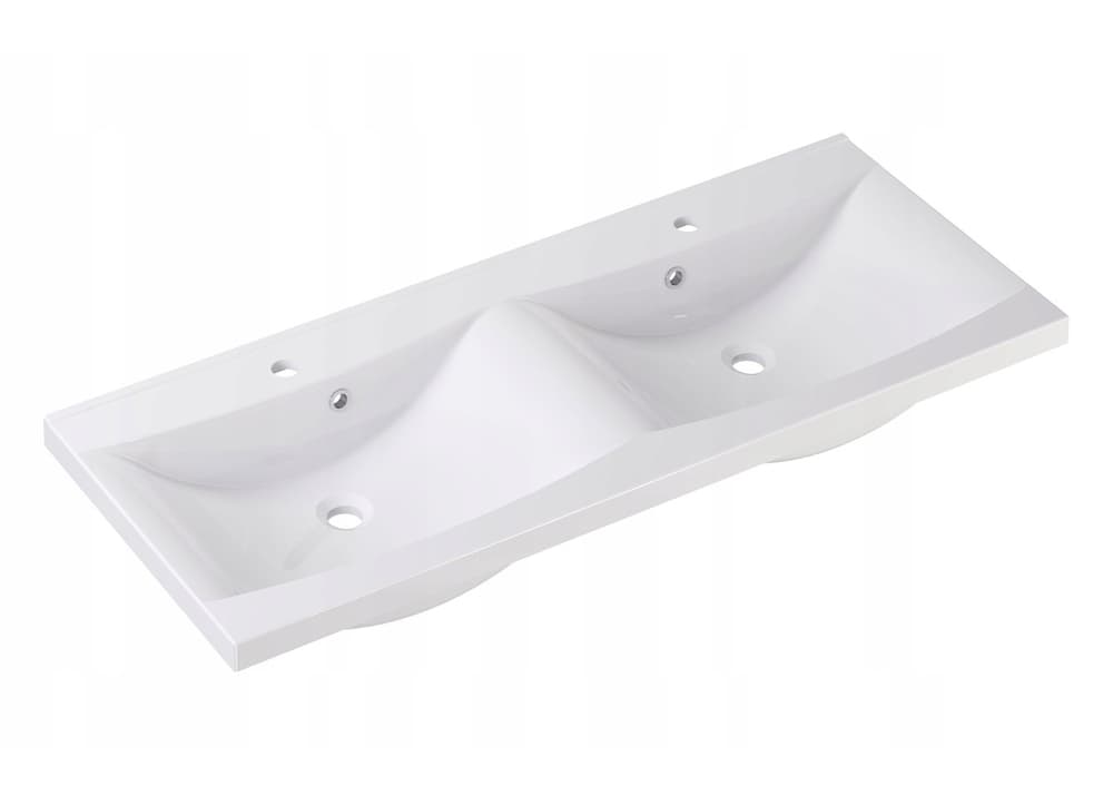 Szafka z Umywalką LOGHOS 120 cm DUO Biały Mat Ryflowana Furni