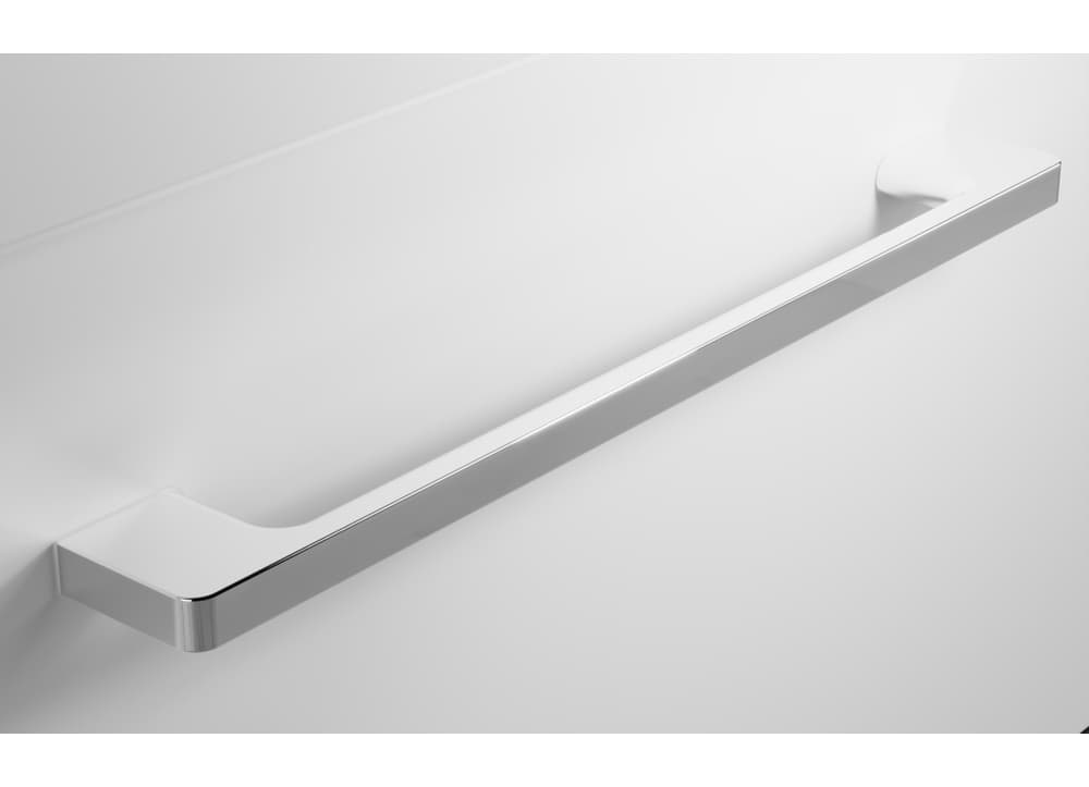 Szafka Wisząca Z Umywalką RON 120 cm DUO - Biały Mat - Uchwyty Chromowane