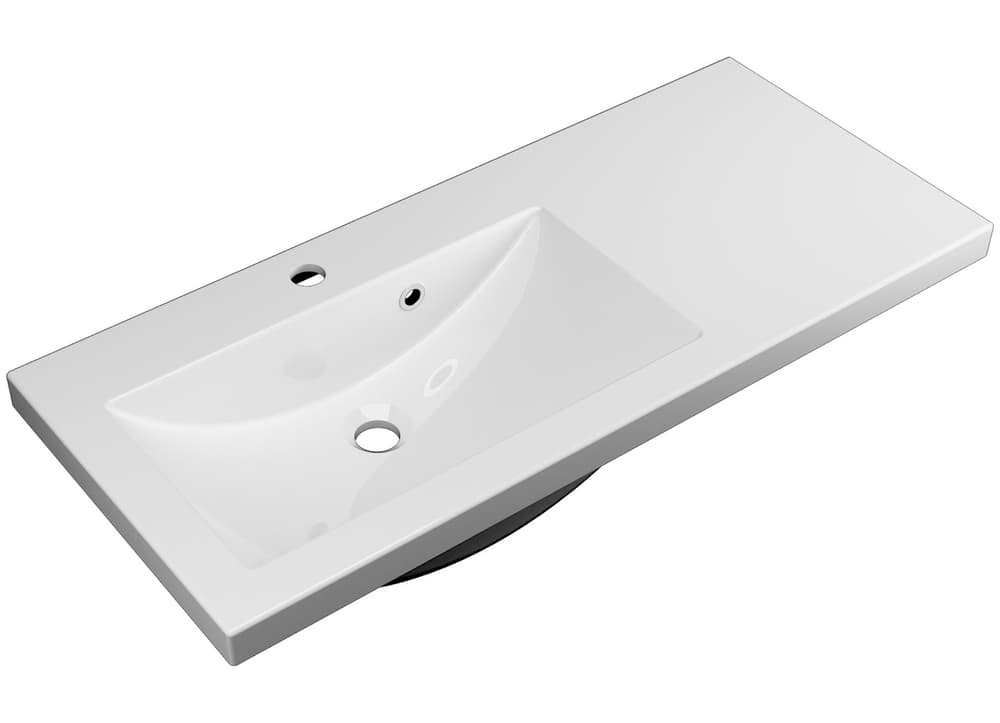 Szafka Wisząca Z Umywalką RON 90 cm D Lewa - Cappuccino Mat - Uchwyty Złote Szczotkowane