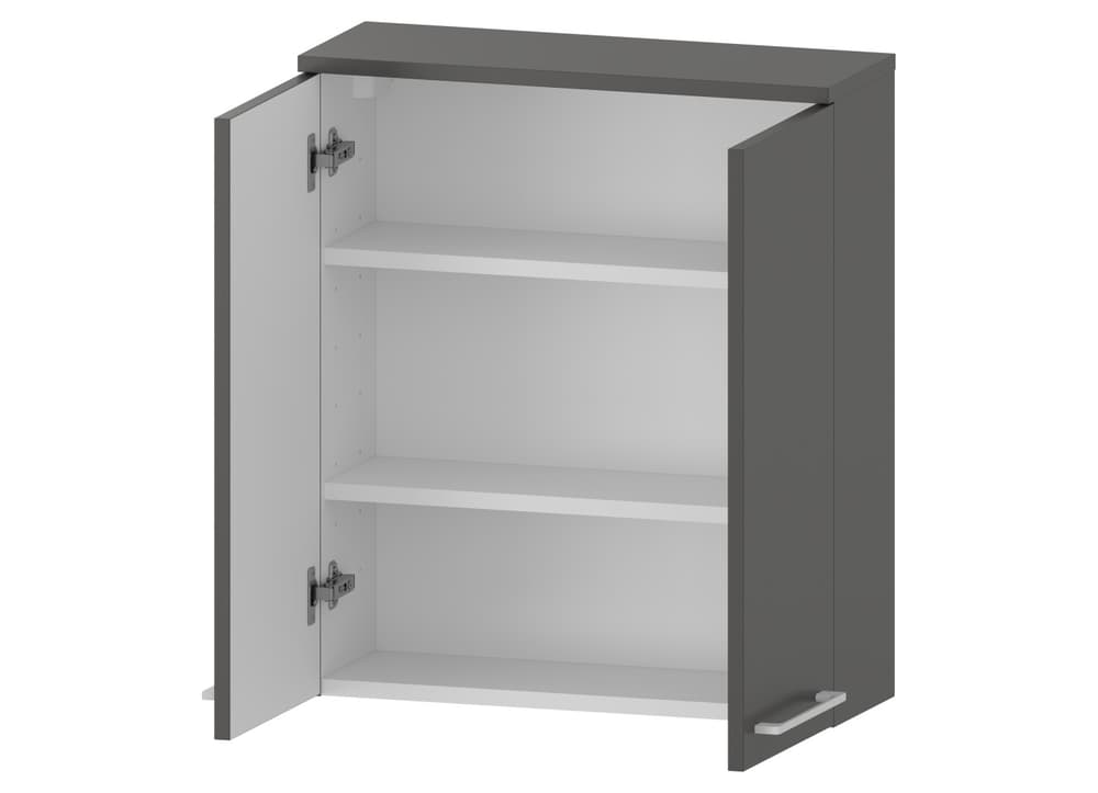 Szafka nad Pralkę RON 60 cm 2D - Titan Mat - Uchwyty Białe Matowe