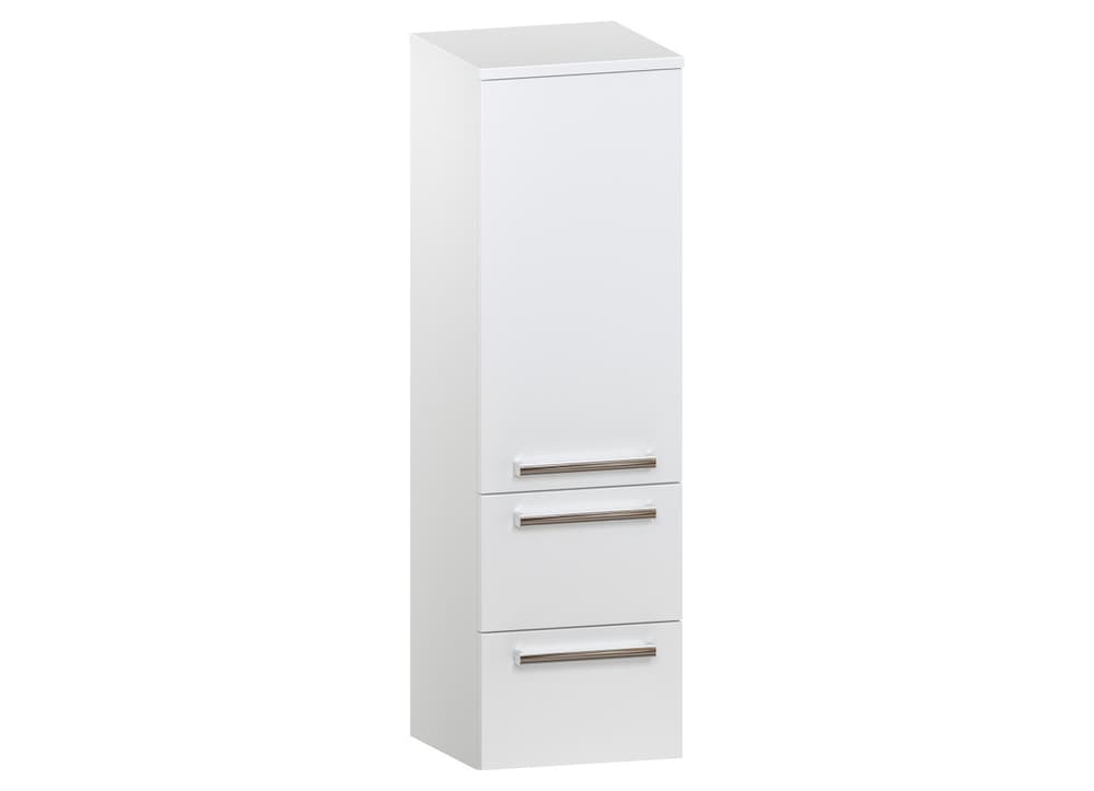 Słupek Łazienkowy ATH 35 cm D2S20 Prawy - Biały Mat - Uchwyty Chromowane