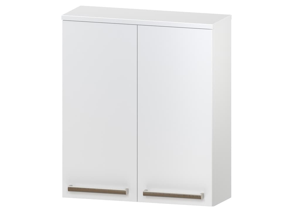 Szafka nad Pralkę ATH 60 cm 2D - Biały Mat - Uchwyty Stal Szczotkowana