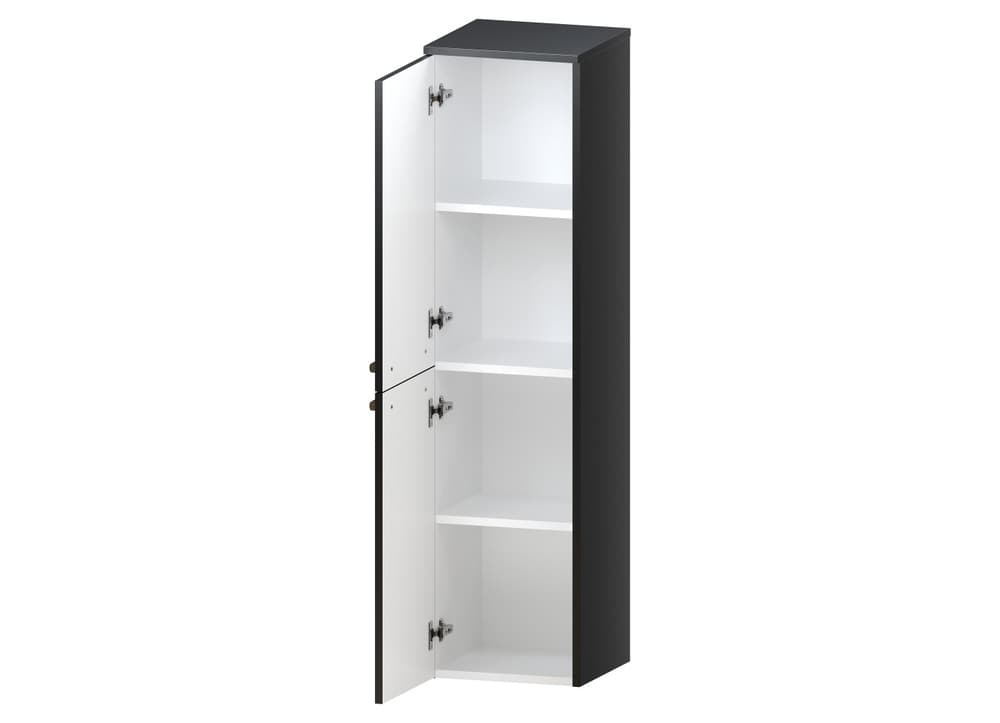 Słupek Łazienkowy ATH 35 cm 2D Lewy - Czarny Mat - Uchwyty Stal Szczotkowana