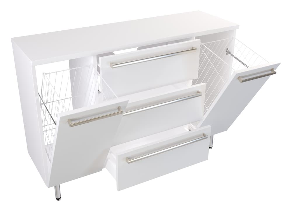 Szafka Stojąca Z Blatem ATH 120 cm K - Biały Mat - Uchwyty Stal Szczotkowana