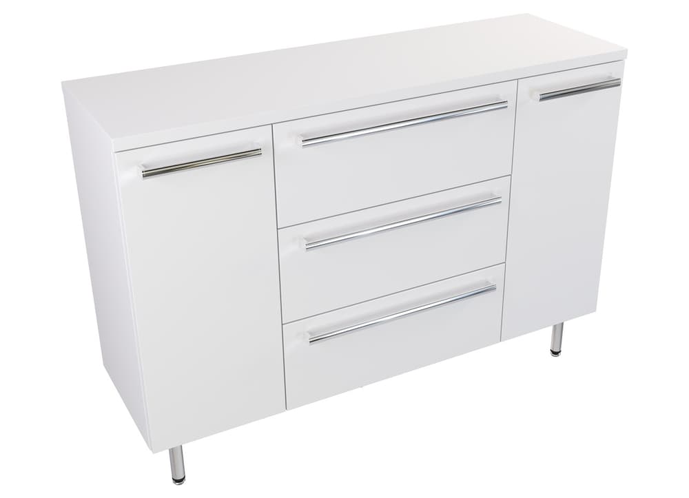 Szafka Stojąca Z Blatem ATH 120 cm K - Biały Mat - Uchwyty Chromowane