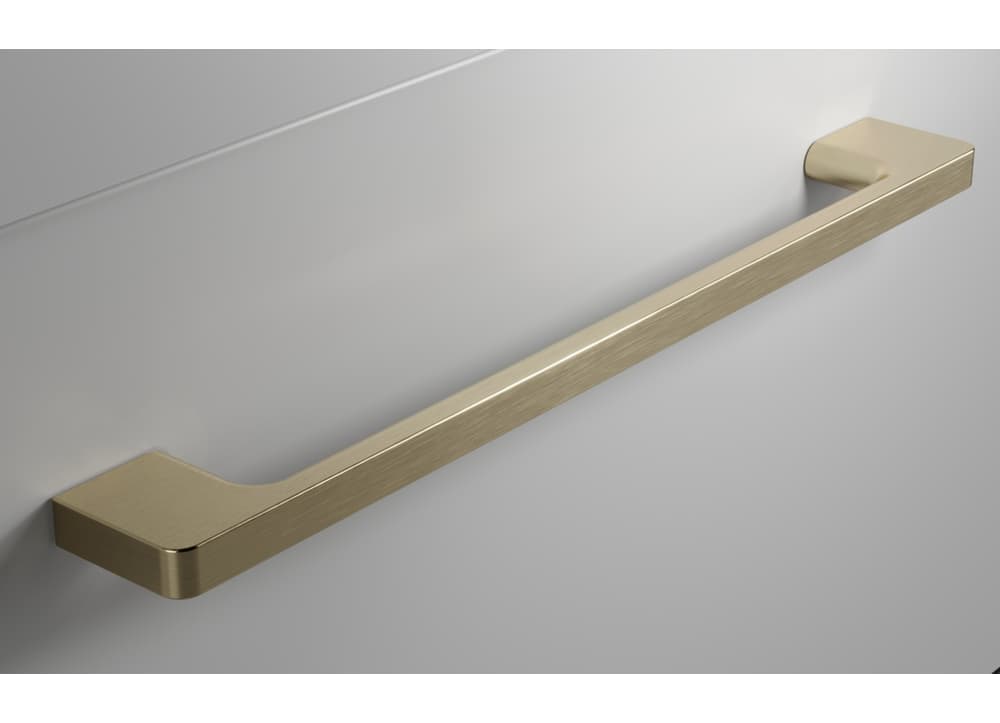 Szafka Wisząca Z Umywalką RON 120 cm D - Szary Mat - Uchwyty Złote Szczotkowane