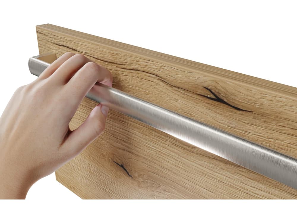 Słupek Łazienkowy ATHD 35 cm DW Prawy - Dąb Evoke Coast Mat - Uchwyty Stal Szczotkowana
