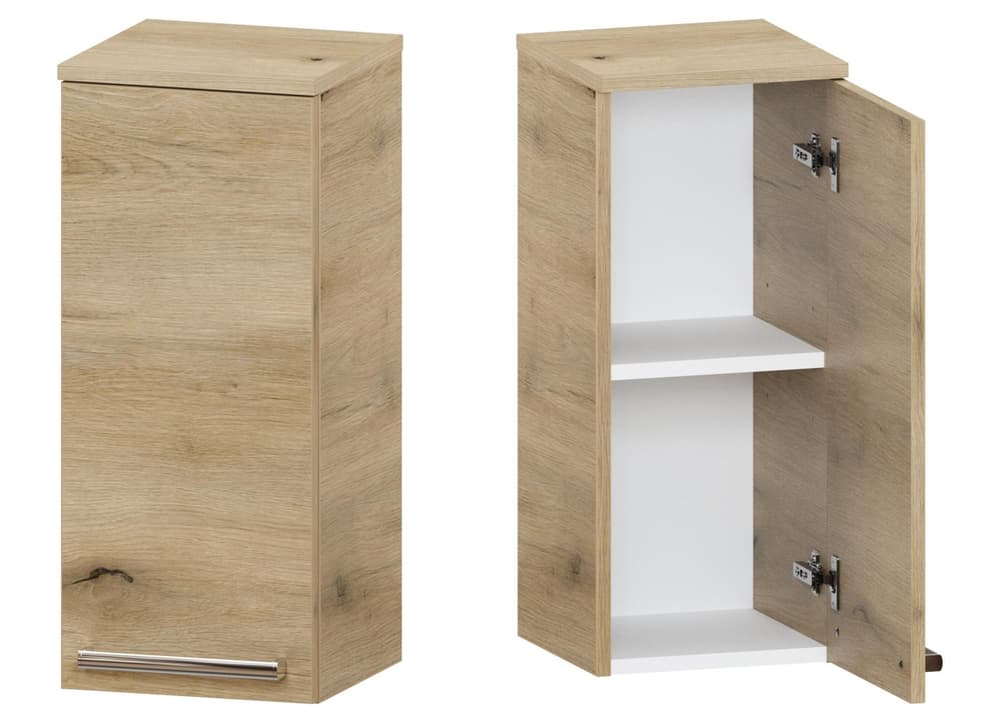Słupek Łazienkowy ATHD 30 cm DW Prawy - Dąb Evoke Coast Mat - Uchwyty Chromowane
