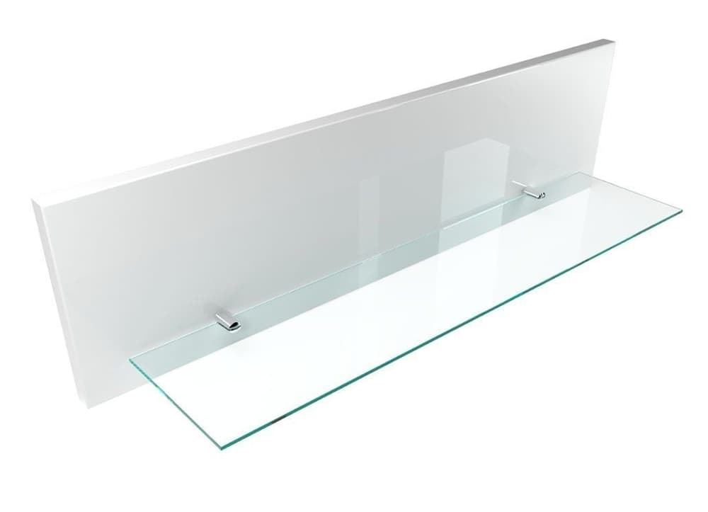 Szklana półka łazienkowa - Biały wysoki połysk