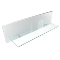 Szklana półka łazienkowa - Biały wysoki połysk