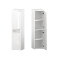 Słupek Łazienkowy ATH 35 cm 2D Prawy - Biały Wysoki Połysk - Uchwyty Stal Szczotkowana