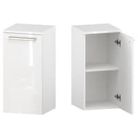 Słupek Łazienkowy ATH 35 cm DD Prawy - Biały Wysoki Połysk - Uchwyty Stal Szczotkowana