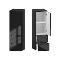 Słupek Łazienkowy ETH 35 cm D2S20 Prawy - Czarny Wysoki Połysk