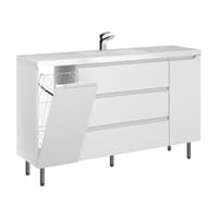 Szafka Stojąca Z Umywalką ETH 140 cm KD - Biały Mat