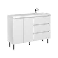 Szafka Stojąca Z Umywalką ETH 120 cm DS Prawa - Biały Mat