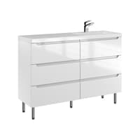 Szafka Stojąca Z Umywalką ETH 120 cm S Prawa - Biały Wysoki Połysk