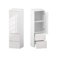 Słupek Łazienkowy ETH 35 cm D2S20 Prawy - Biały Wysoki Połysk