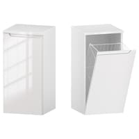 Słupek Łazienkowy ETH 35 cm K Prawy - Biały Wysoki Połysk