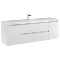 Szafka Wisząca Z Umywalką ETH 140 cm D - Biały Mat