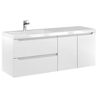 Szafka Wisząca Z Umywalką ETH 120 cm SD Lewa - Biały Mat