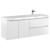 Szafka Wisząca Z Umywalką ETH 120 cm DS Prawa - Biały Mat