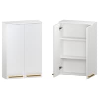 Szafka nad Pralkę ATH 60 cm 2D90 - Biały Mat - Uchwyty Złote Polerowane