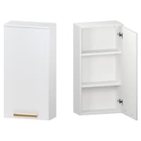 Szafka nad Pralkę ATH 45 cm D90 Prawa - Biały Mat - Uchwyty Złote Polerowane