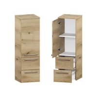 Słupek Łazienkowy ATHD 35 cm D2S20 Lewy - Dąb Evoke Coast Mat - Uchwyty Chromowane