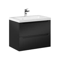Szafka Wisząca Z Umywalką ETH 60 cm - Czarny Mat