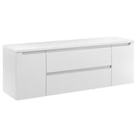 Szafka Wisząca Z Blatem ETH 140 cm D - Biały Mat