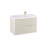 Szafka z Umywalką LOGHOS 90 cm Kaszmir Mat KOSZ CARGO Furni