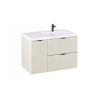 Szafka z Umywalką LOGHOS 90 cm Kaszmir Mat KOSZ CARGO Furni