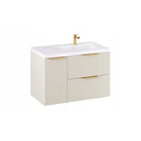 Szafka z Umywalką LOGHOS 90 cm Kaszmir Mat KOSZ CARGO Furni