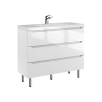 Szafka Stojąca Z Umywalką ETH 100 cm - Biały Wysoki Połysk