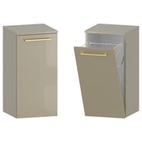 Słupek Łazienkowy RON 35 cm K - Cappuccino Wysoki Połysk - Uchwyty Złote Szczotkowane