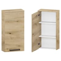 Szafka nad Pralkę ATHD 45 cm D90 Lewa - Dąb Evoke Coast Mat - Uchwyty Czarne Matowe