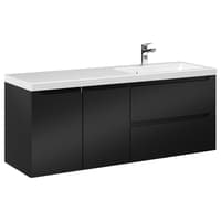 Szafka Wisząca Z Umywalką ETH 120 cm DS Prawa - Czarny Mat