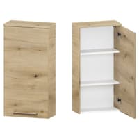 Szafka nad Pralkę ATHD 45 cm D90 Prawa - Dąb Evoke Coast Mat - Uchwyty Stal Szczotkowana
