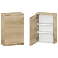 Szafka nad Pralkę ATHD 45 cm D Lewa - Dąb Evoke Coast Mat - Uchwyty Chromowane