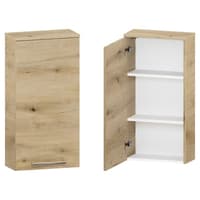 Szafka nad Pralkę ATHD 45 cm D90 Lewa - Dąb Evoke Coast Mat - Uchwyty Chromowane