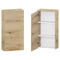 Szafka nad Pralkę ATHD 45 cm D90 Lewa - Dąb Evoke Coast Mat - Uchwyty Złote Polerowane