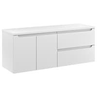 Szafka Wisząca Z Blatem ETH 120 cm DS Prawa - Biały Mat