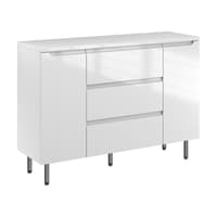 Szafka Stojąca Z Blatem ETH 120 cm KD - Biały Wysoki Połysk