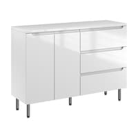 Szafka Stojąca Z Blatem ETH 120 cm DS Prawa - Biały Wysoki Połysk