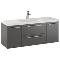 Szafka Wisząca Z Umywalką RON 120 cm D - Titan Mat - Uchwyty Chromowane