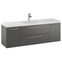 Szafka Wisząca Z Umywalką RON 140 cm D - Titan Mat - Uchwyty Chromowane